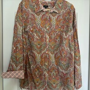 Talbots Multicolor Paisley Blouse